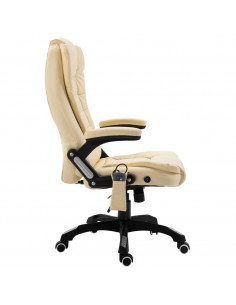 Sedia da Ufficio Massaggiante Crema in Similpelle