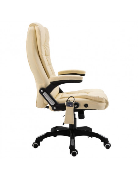 Sedia da Ufficio Massaggiante Crema in Similpelle
