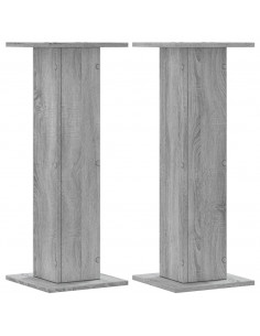 Supporti per Piante 2 pz Grigio Sonoma 30x30x80cm in Truciolato 2