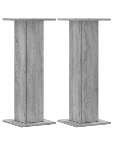 Supporti per Piante 2 pz Grigio Sonoma 30x30x80cm in Truciolato