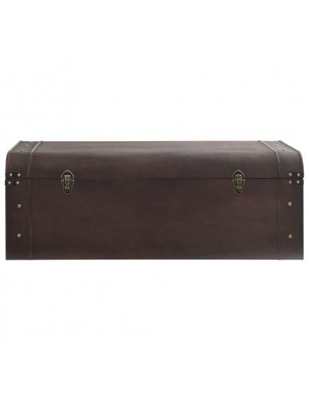 Scrigno Tesoro Chiusure Marrone Scuro 110x50x39,5cm Compensato