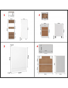 Set Armadi da Cucina 7 pz Bianco in Truciolato