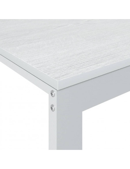 Scrivania per Computer Bianca 110x60x73 cm in Legno Multistrato