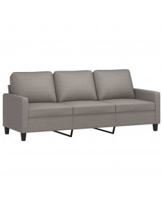 Set di Divani 4 pz con Cuscini Tortora in Tessuto