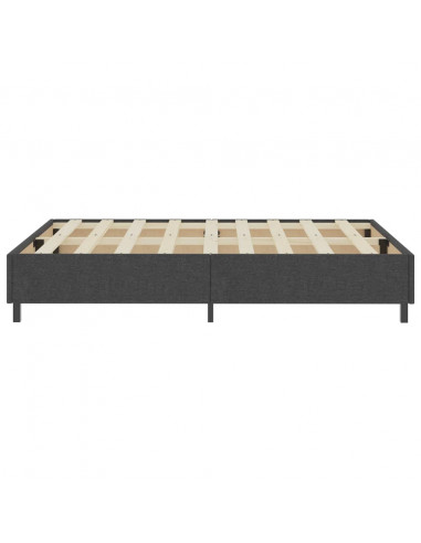 Letto a Molle Grigio in Tessuto 160x200 cm