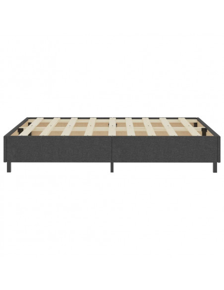 Letto a Molle Grigio in Tessuto 160x200 cm