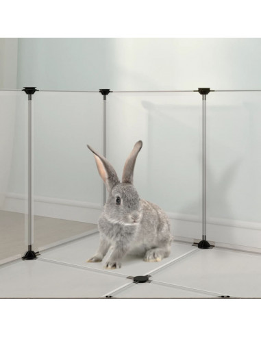 Gabbia per Piccoli Animali Trasparente 144x74x46,5cm PP Acciaio