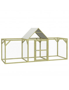 Pollaio 300x100x150 cm in Legno di Pino Massello Impregnato 2