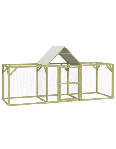 Pollaio 300x100x150 cm in Legno di Pino Massello Impregnato