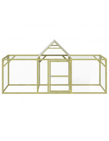 Pollaio 300x100x150 cm in Legno di Pino Massello Impregnato