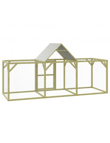 Pollaio 300x100x150 cm in Legno di Pino Massello Impregnato