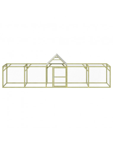 Pollaio 500x100x150 cm in Legno Massello di Pino Impregnato