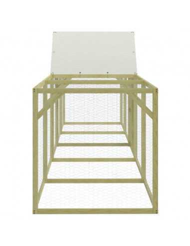 Pollaio 500x100x150 cm in Legno Massello di Pino Impregnato