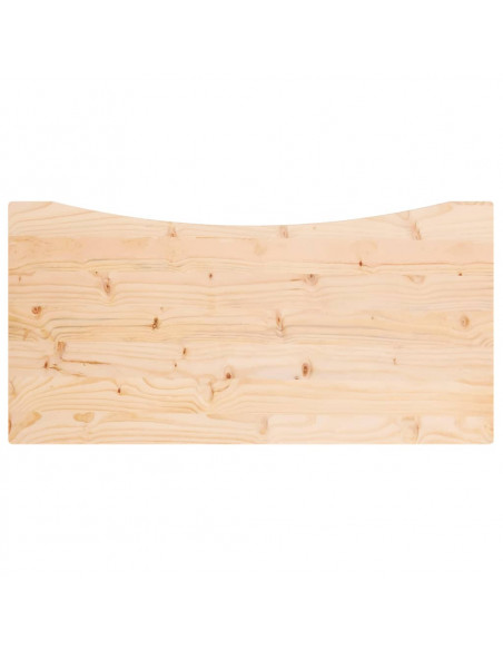 Piano Scrivania 100x60x2,5 cm in Legno Massello di Pino