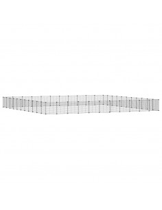 Gabbia per Animali 44 Pannelli con Porta Nera 35x35 cm Acciaio 2