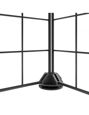 Gabbia per Animali Domestici 8 Pannelli Nero 35x35 cm Acciaio