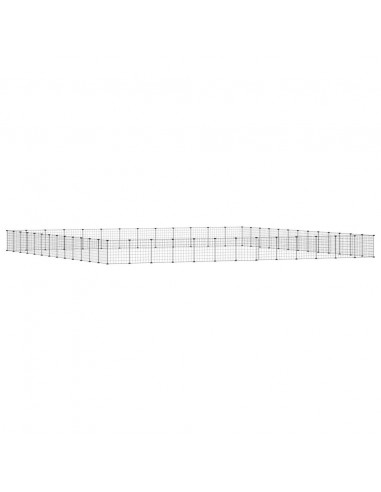 Gabbia per Animali 52 Pannelli con Porta Nero 35x35 cm Acciaio