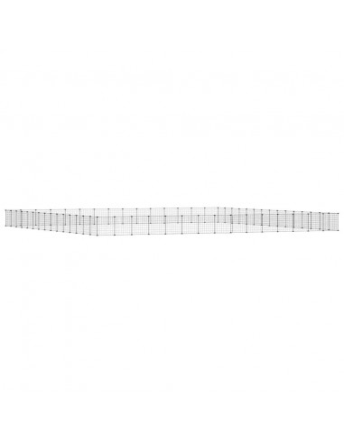 Gabbia per Animali 60 Pannelli con Porta Nera 35x35 cm Acciaio