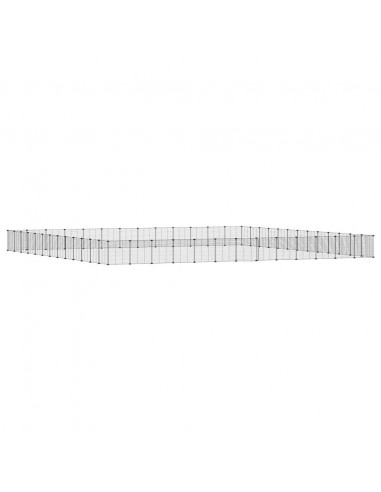 Gabbia per Animali 52 Pannelli con Porta Nero 35x35 cm Acciaio