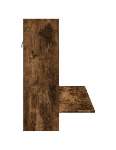 Scrivania a Parete Rovere Fumo 105x48x75cm Legno Multistrato