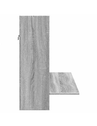 Scrivania a Parete Grigio Sonoma 105x48x75cm Legno Multistrato