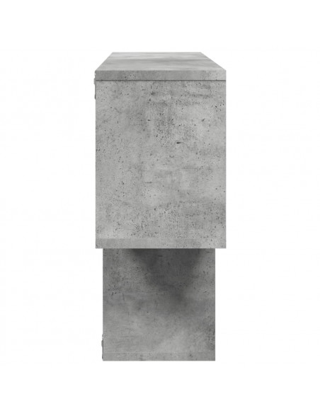 Scaffale a Muro Grigio Cemento 100x20x53 cm Legno Multistrato
