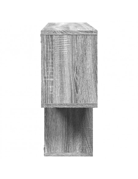 Scaffale a Muro Grigio Sonoma 100x20x53 cm in Legno Multistrato