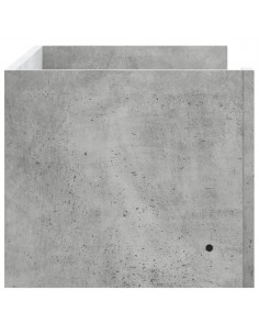Scaffale a Muro Grigio Cemento 100x35x30,5 cm Legno Multistrato