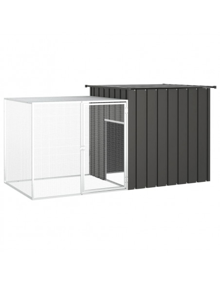 Gabbia per Polli Antracite 200x91x100 cm Acciaio Zincato
