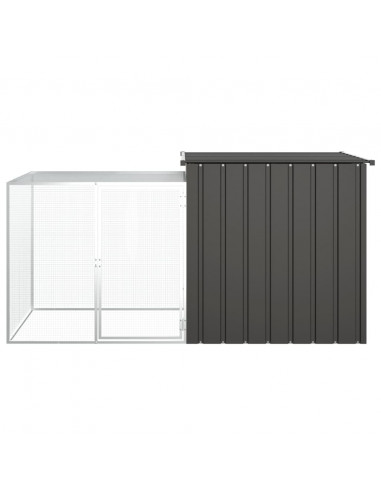 Gabbia per Polli Antracite 200x91x100 cm Acciaio Zincato