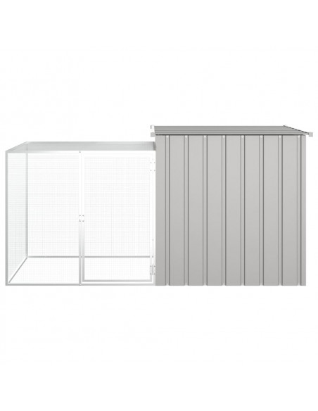 Gabbia per Polli grigio 200x91x100 cm Acciaio Zincato