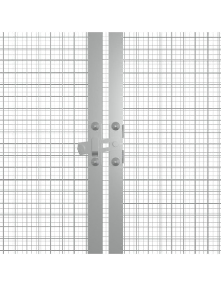 Gabbia per Polli grigio 200x91x100 cm Acciaio Zincato