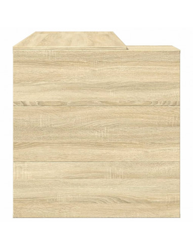 Scrivania Rovere Sonoma 123,5x73,5x75 cm in Legno Multistrato