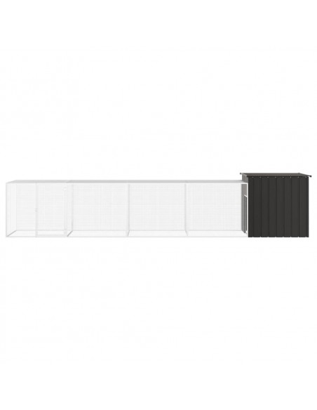 Gabbia per Polli Antracite 500x91x100 cm Acciaio Zincato
