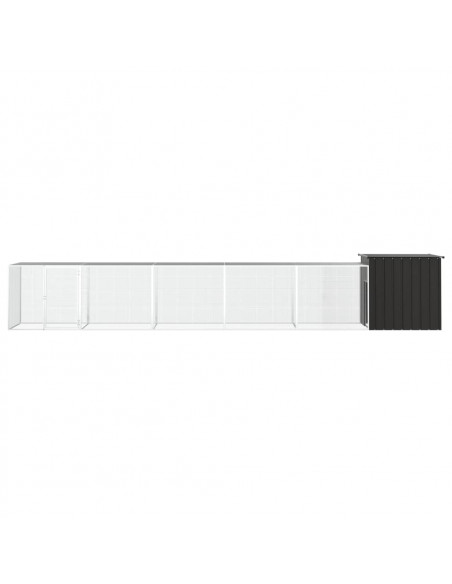 Gabbia per Polli Antracite 600x91x100 cm Acciaio Zincato