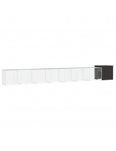Gabbia per Polli Antracite 800x91x100 cm Acciaio Zincato 2