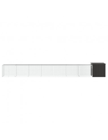 Gabbia per Polli Antracite 800x91x100 cm Acciaio Zincato
