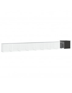 Gabbia per Polli Antracite 900x91x100 cm Acciaio Zincato 2