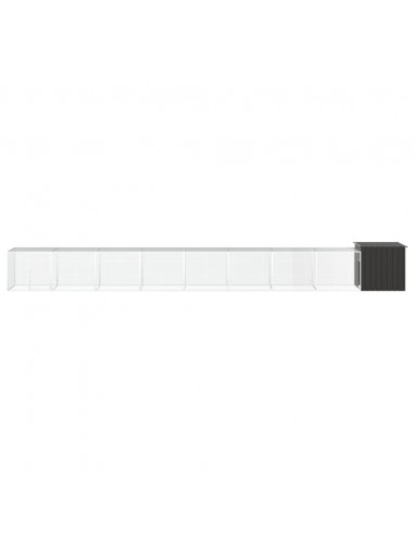 Gabbia per Polli Antracite 900x91x100 cm Acciaio Zincato