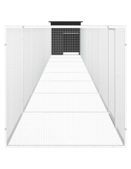 Gabbia per Polli Antracite 900x91x100 cm Acciaio Zincato