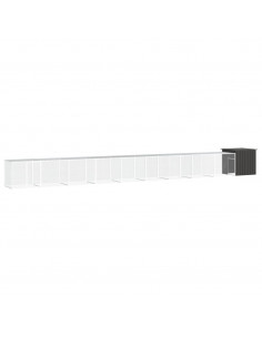 Gabbia per Polli Antracite 1000x91x100 cm Acciaio Zincato 2