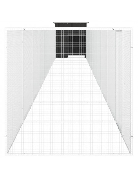 Gabbia per Polli Antracite 1000x91x100 cm Acciaio Zincato