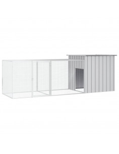 Gabbia per Polli Grigia 300x91x100 cm Acciaio Zincato 2