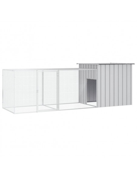 Gabbia per Polli Grigia 300x91x100 cm Acciaio Zincato