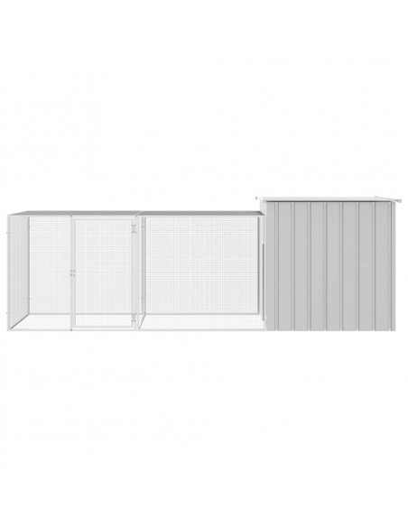 Gabbia per Polli Grigia 300x91x100 cm Acciaio Zincato