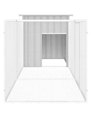 Gabbia per Polli Grigia 300x91x100 cm Acciaio Zincato