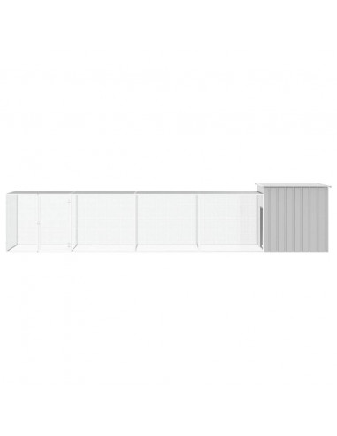 Gabbia per Polli Grigia 500x91x100 cm Acciaio Zincato