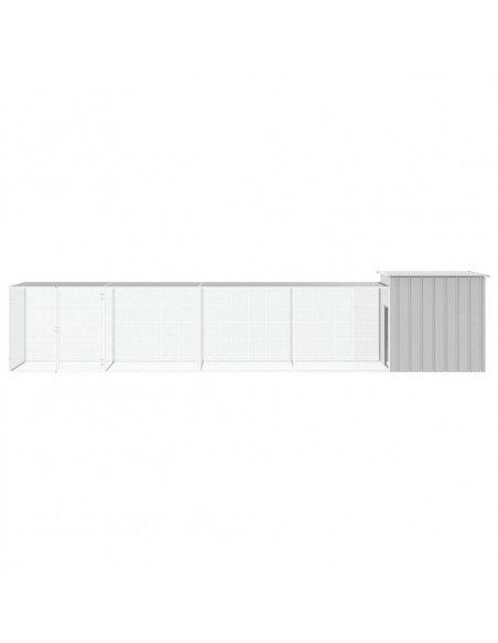 Gabbia per Polli Grigia 500x91x100 cm Acciaio Zincato