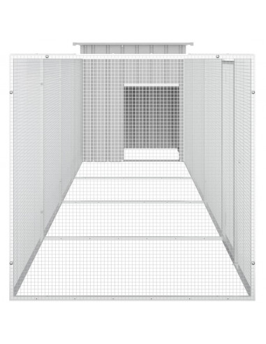 Gabbia per Polli Grigia 500x91x100 cm Acciaio Zincato