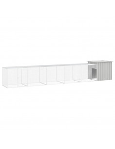 Gabbia per Polli Grigia 600x91x100 cm Acciaio Zincato 2